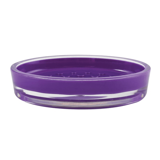 MSV Jabonera de acrílico roxo 13 x 9 x 3 cm