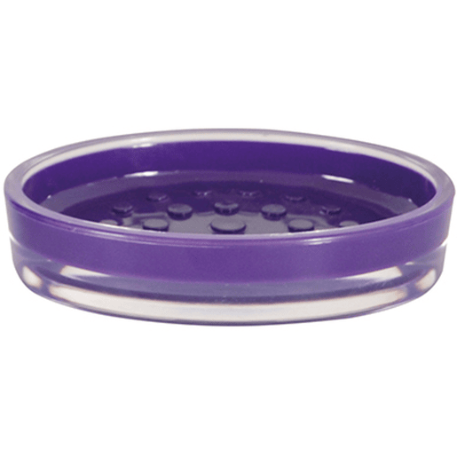 MSV Jabonera de acrílico roxo 13 x 9 x 3 cm
