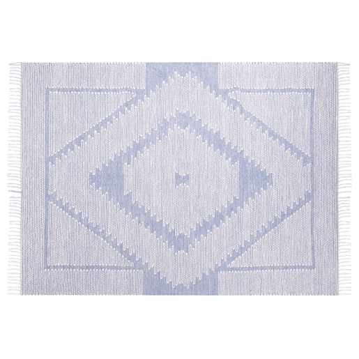 Tapete ANSAR Azul 140 x 200 cm Algodão Tapete ANSAR Azul 140 x 200 cm Algodão
