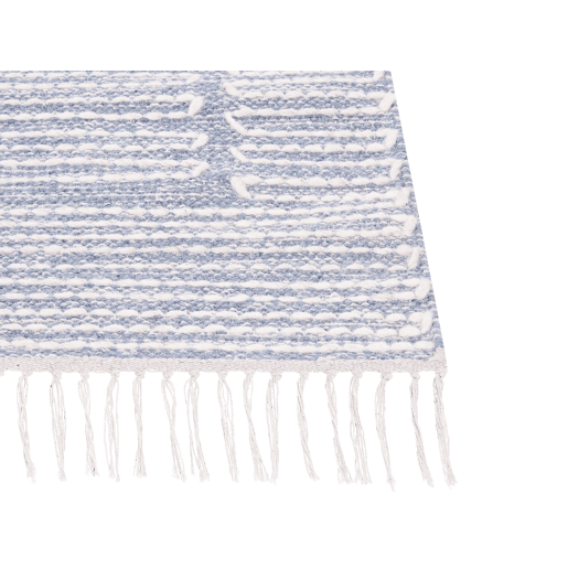 Tapete ANSAR Azul 140 x 200 cm Algodão Tapete ANSAR Azul 140 x 200 cm Algodão