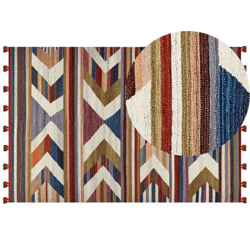 Tapete MRGASHAT Multicolor 200 x 300 cm Lã Kilim