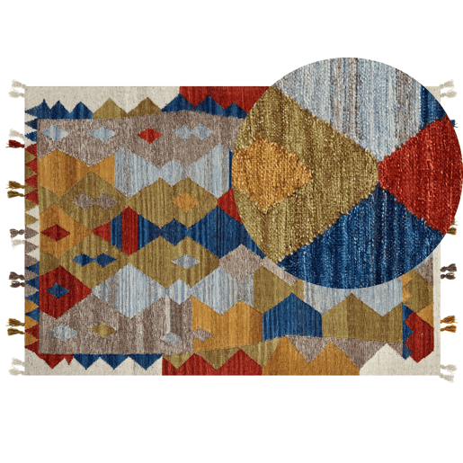 Tapete ARZAKAN Multicolor 160 x 230 cm Lã Kilim