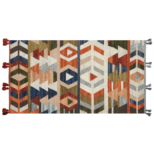 Tapete Kilim em lã multicolor 80 x 150 cm KAGHSI