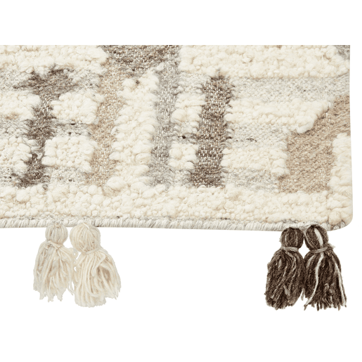 Tapete KAGHTSRASHEN Creme 160 x 230 cm Lã Kilim