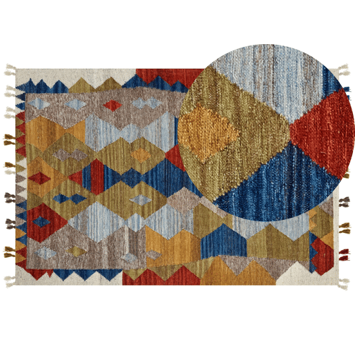 Tapete ARZAKAN Multicolor 200 x 300 cm Lã Kilim