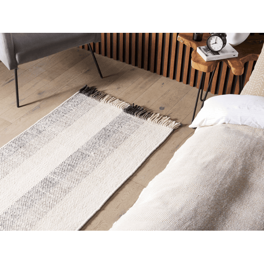 Tapete EMIRLER Branco 80 x 150 cm Lã