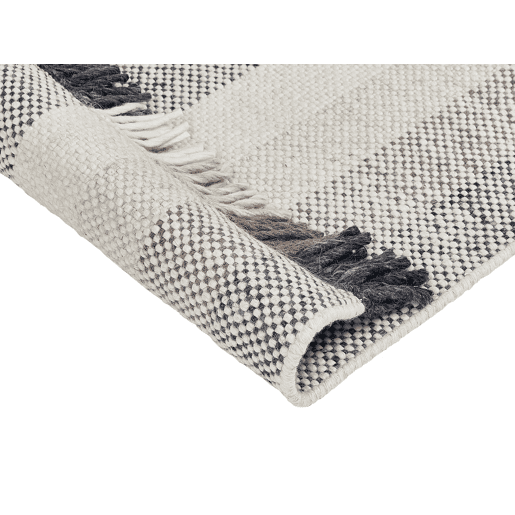Tapete EMIRLER Branco 80 x 150 cm Lã