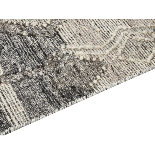 Tapete ARATASHEN Cinzento 160 x 230 cm Lã Kilim