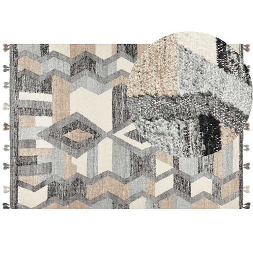 Tapete AYGEZARD Multicolor 200 x 300 cm Lã Kilim