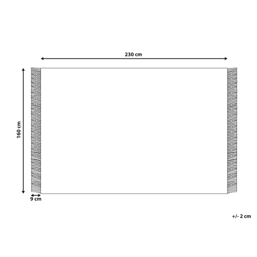 Tapete EMIRLER Branco 160 x 230 cm Lã