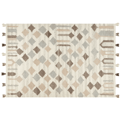 Tapete KAGHTSRASHEN Creme 200 x 300 cm Lã Kilim