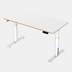 Secretária Ringe para crianças com altura regulável em aglomerado de aço 120 x 60 cm - Branco pro.tec