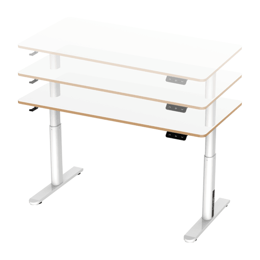 Secretária Ringe para crianças com altura regulável em aglomerado de aço 120 x 60 cm - Branco pro.tec