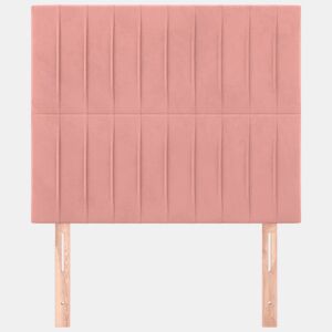 vidaXL Cabeceira Rosa 100x5x118128 cm Veludo