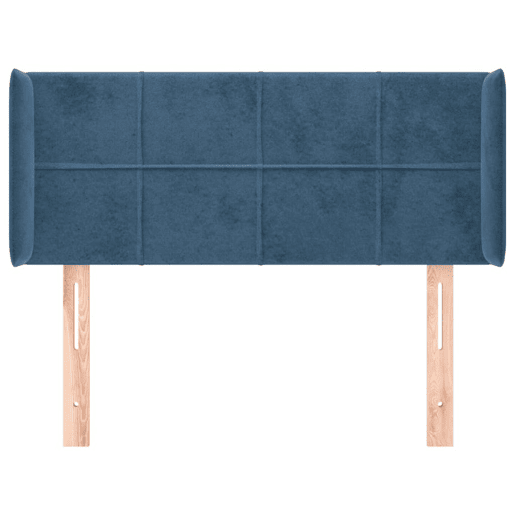 vidaXL Cabeceira de cama c abas veludo 93x16x7888 cm azul-escuro