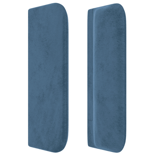 vidaXL Cabeceira de cama c abas veludo 93x16x7888 cm azul-escuro