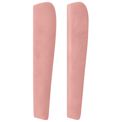 vidaXL Cabeceira cama c abas veludo 103x23x118128 cm rosa