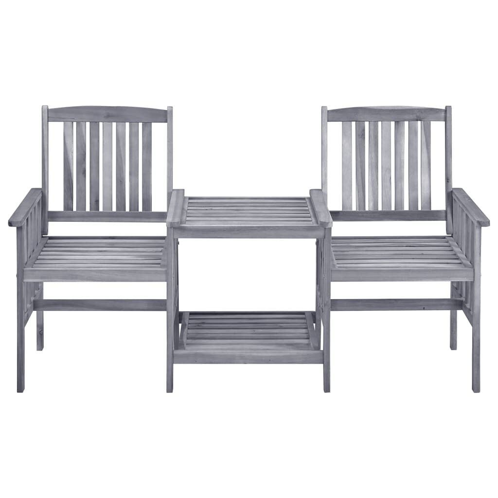 Sillas de jardín con mesita madera maciza acacia 159x61x92 cm vidaxl