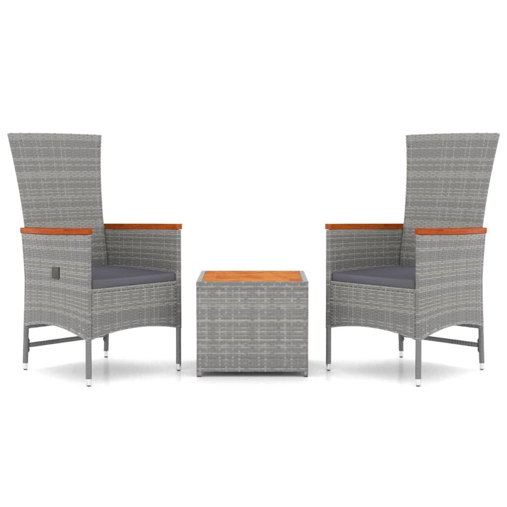 Juego muebles jardín   madera acacia ratán sintético