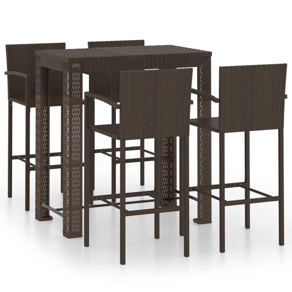 Muebles de bar de jardín   ratán PE reposabrazos