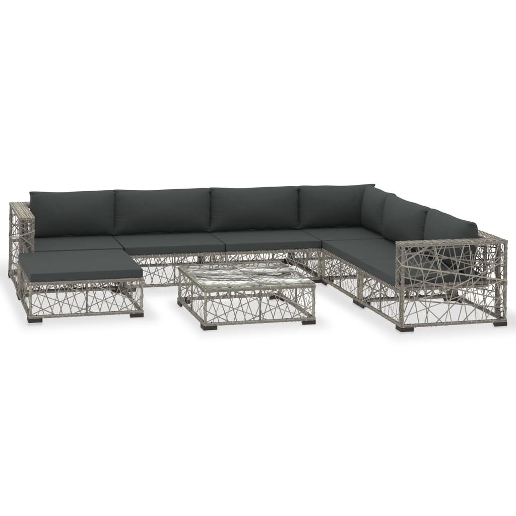 Set de muebles de jardín    cojines ratán sintético