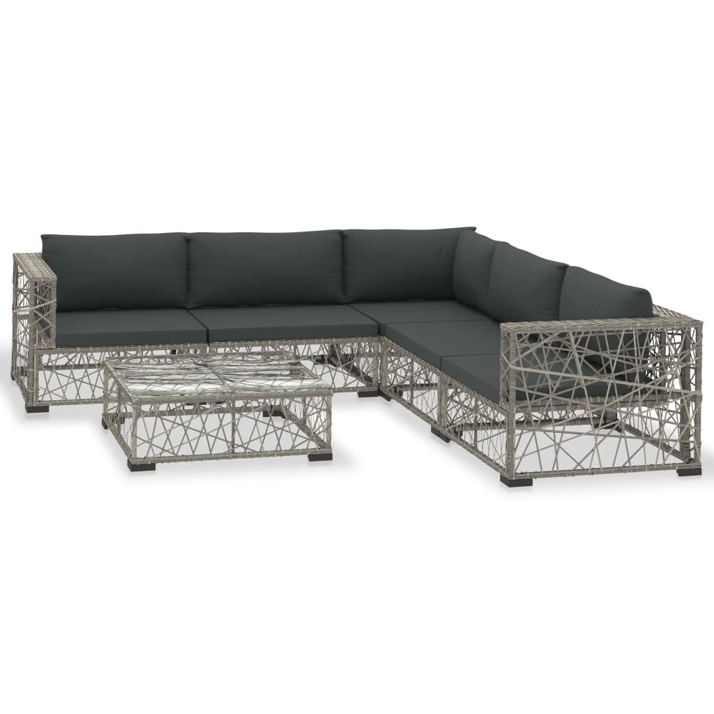 Set de muebles de jardín    cojines ratán sintético
