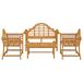 Juego muebles de jardín madera maciza teca Juego muebles de jardín madera maciza teca Marrón