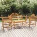 Juego muebles de jardín madera maciza teca Juego muebles de jardín madera maciza teca Marrón
