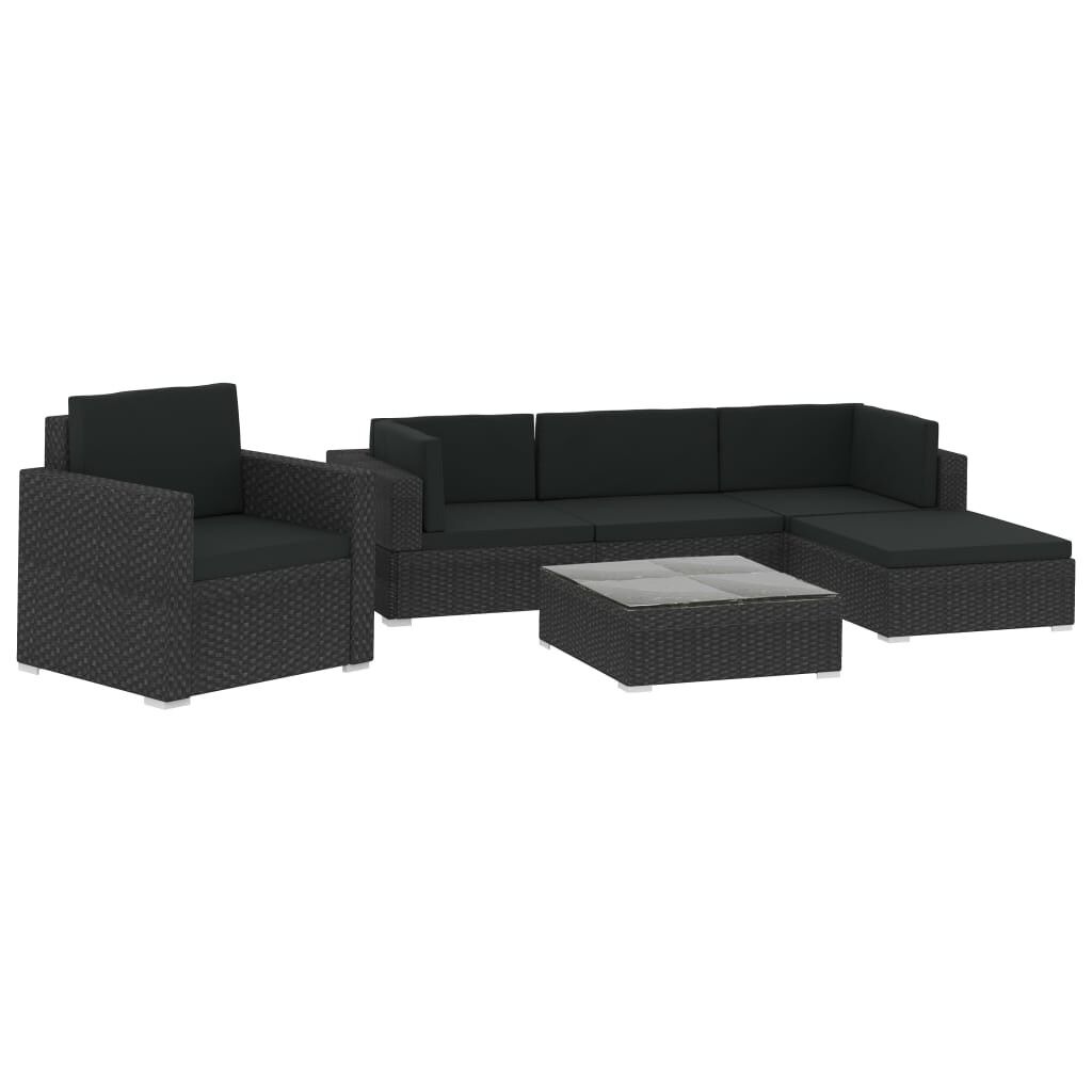 Set muebles de jardín    cojines ratán sintético