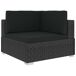 Set muebles de jardín cojines ratán sintético Set muebles de jardín cojines ratán sintético Negro