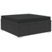 Set muebles de jardín cojines ratán sintético Set muebles de jardín cojines ratán sintético Negro