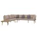vidaXL Juego muebles de jardín 4 piezas y cojines madera maciza vidaXL Juego muebles de jardín 4 piezas y cojines madera maciza Marrón