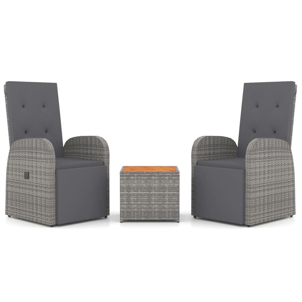 Juego muebles jardín   madera acacia ratán sintético
