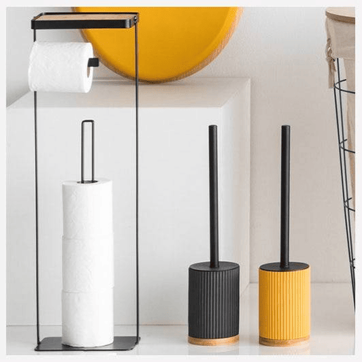 Suporte para papel higiênico, com reserva e esporte de telefone