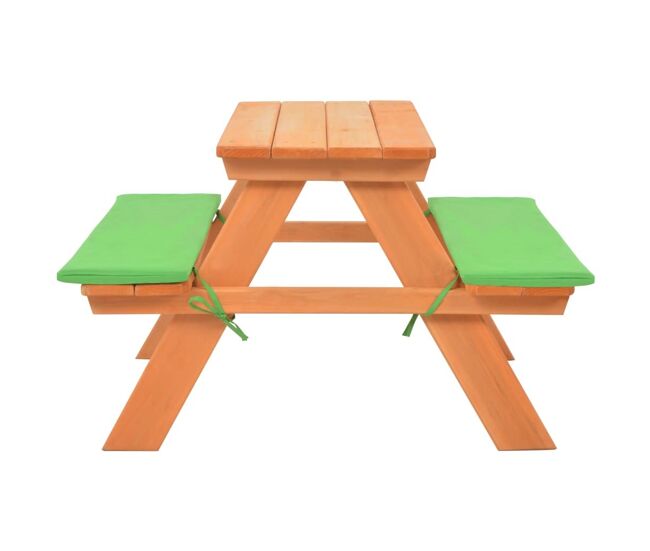 Mesa de pícnic infantil con bancos madera de abeto 89x79x50 cm vidaxl