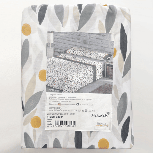 Conjunto de Lençóis Naturals TIBER (Solteiro)
