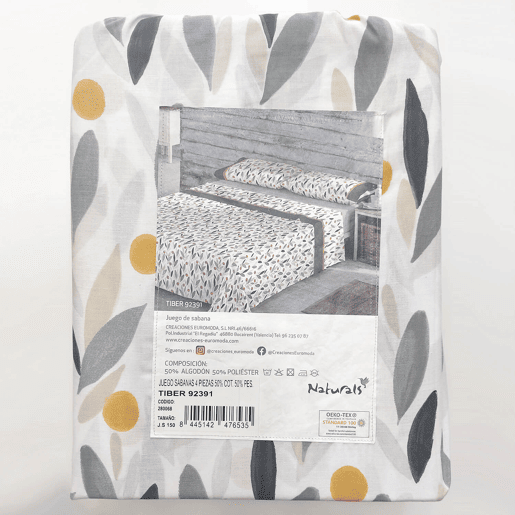 Conjunto de Lençóis Naturals TIBER (Queen)