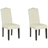 Conjunto de 2 cadeiras de jantar SHIRLEY Tecido Creme