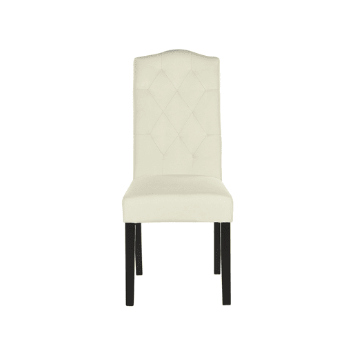 Conjunto de 2 cadeiras de jantar SHIRLEY Tecido Creme