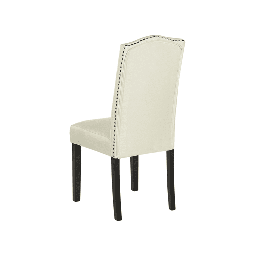Conjunto de 2 cadeiras de jantar SHIRLEY Tecido Creme