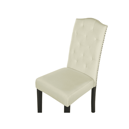 Conjunto de 2 cadeiras de jantar SHIRLEY Tecido Creme