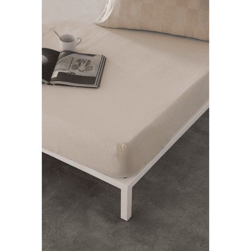 Lençol de baixo ajustável Naturals ELBA Bege 135 x 200 (Casal)