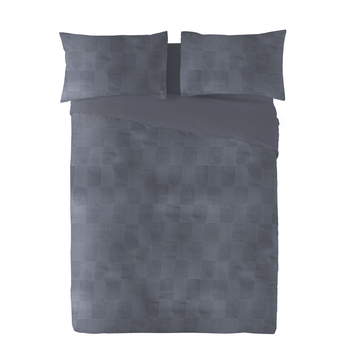 Funda nórdica naturals elba gris oscuro cama de 105 (180 x 220 cm)