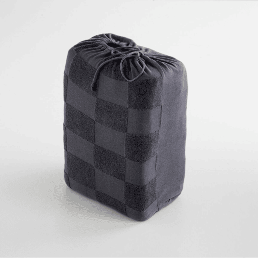Capa nórdica Naturals ELBA Cinzento escuro Solteiro (180 x 220 cm)