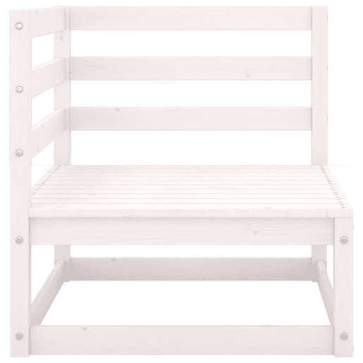 vidaXL Sofás de canto para jardim 2 pcs madeira de pinho maciça branco