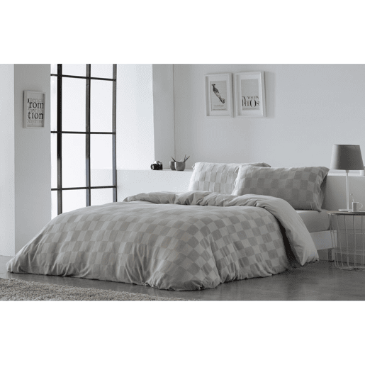 Capa nórdica Naturals ELBA Cinzento claro Casal (220 x 220 cm)