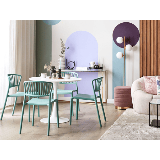 Conjunto de 4 cadeiras de jardim GELA Verde menta