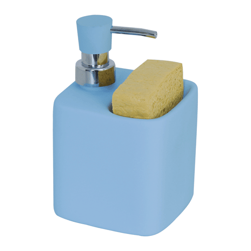 Distribuidor de sabão Málaga Msv azul 9,5x9,5x15 cm