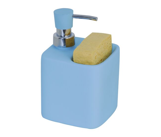 Dispensador de jabón málaga msv azul 9,5x9,5x15 cm