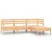 Juego de muebles de jardín 4 piezas madera maciza de pino Juego de muebles de jardín 4 piezas madera maciza de pino Marrón Claro